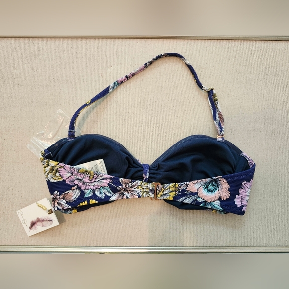 Jessica Simpson BLUEBERRY MULTI Floral-Print Tie Bikini - Picture 6 of 8